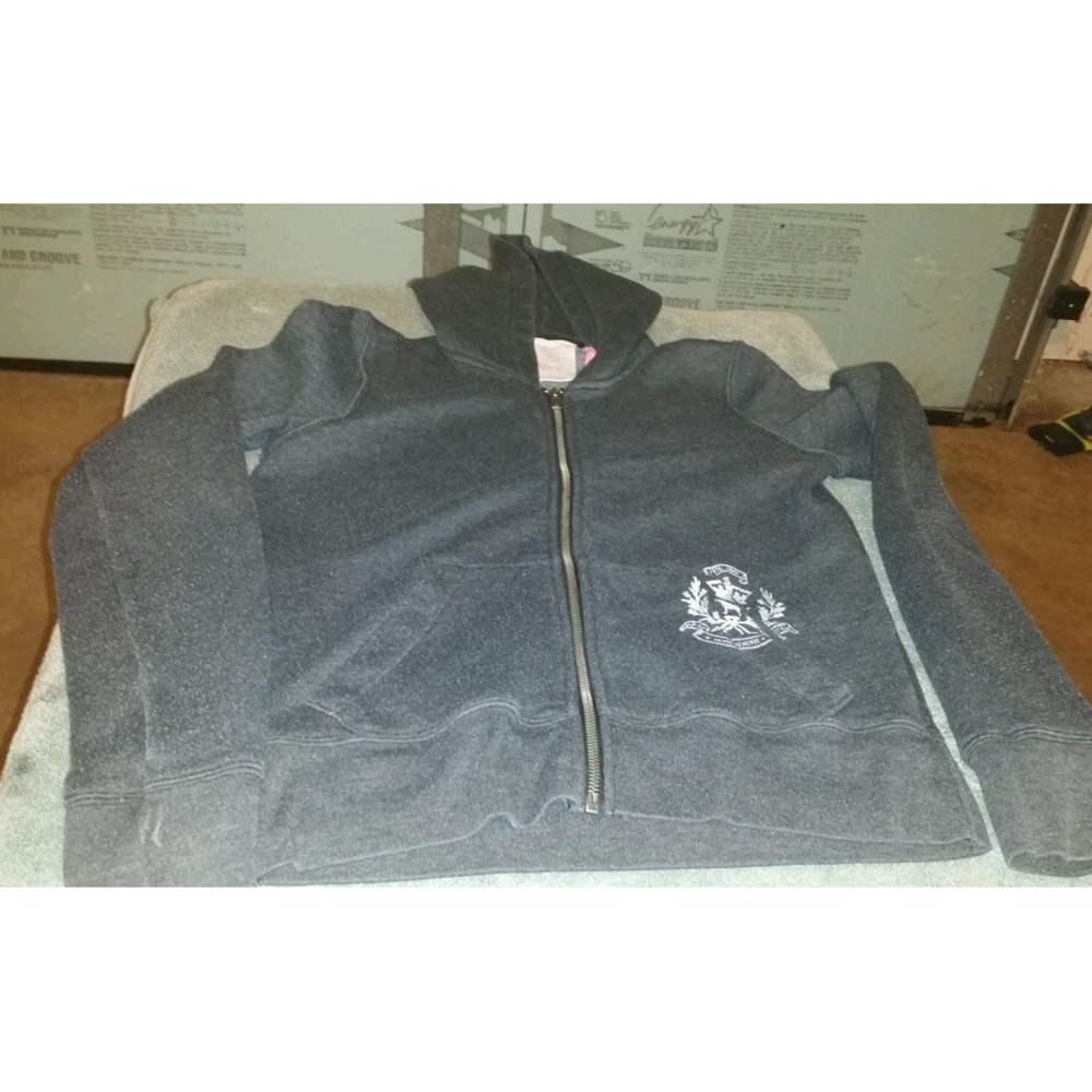 Victorias Secret PINK Gray Hoodie Full Zip SMALL Womens